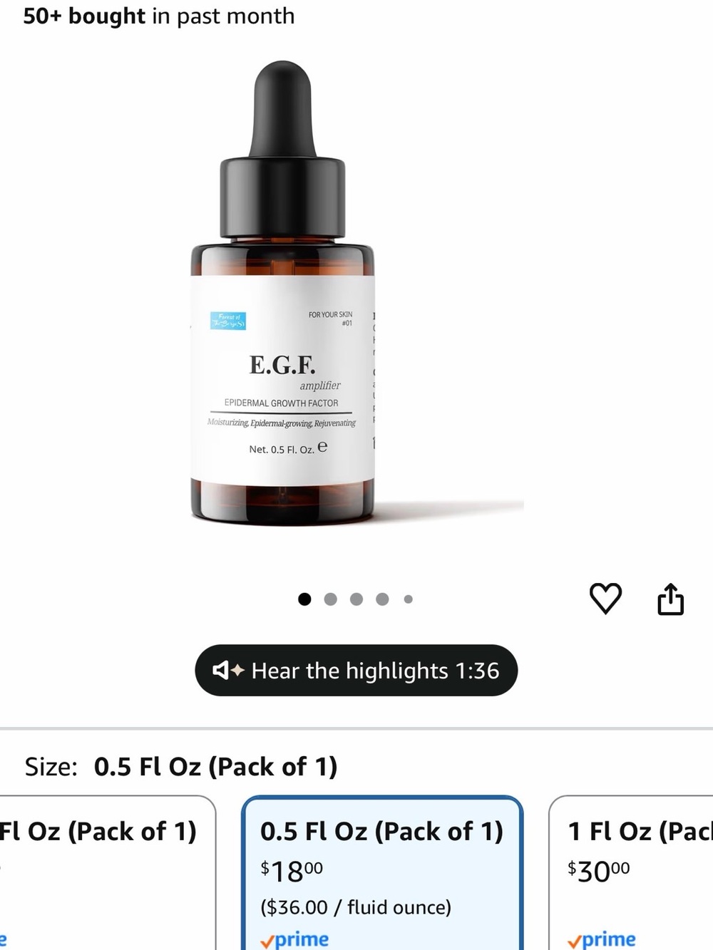 Amplifier Serum for Women Skincare - White & Amber Bottle
